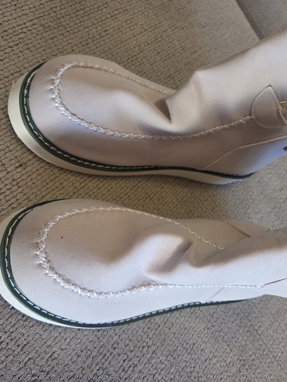 Plush-Lined Women's Cream Winter Ankle Boots - Picture 3 of 7